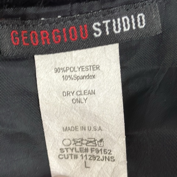 Vintage Georgiou Studio Black Velvet Blouse - Picture 5 of 5